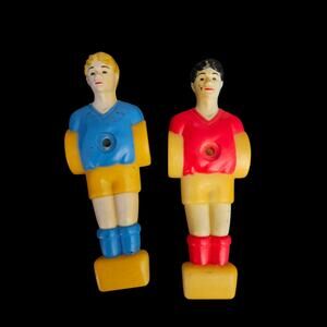Vintage SportsCraft Foosball Players 4.5in Red Blue Plastic Table Soccer